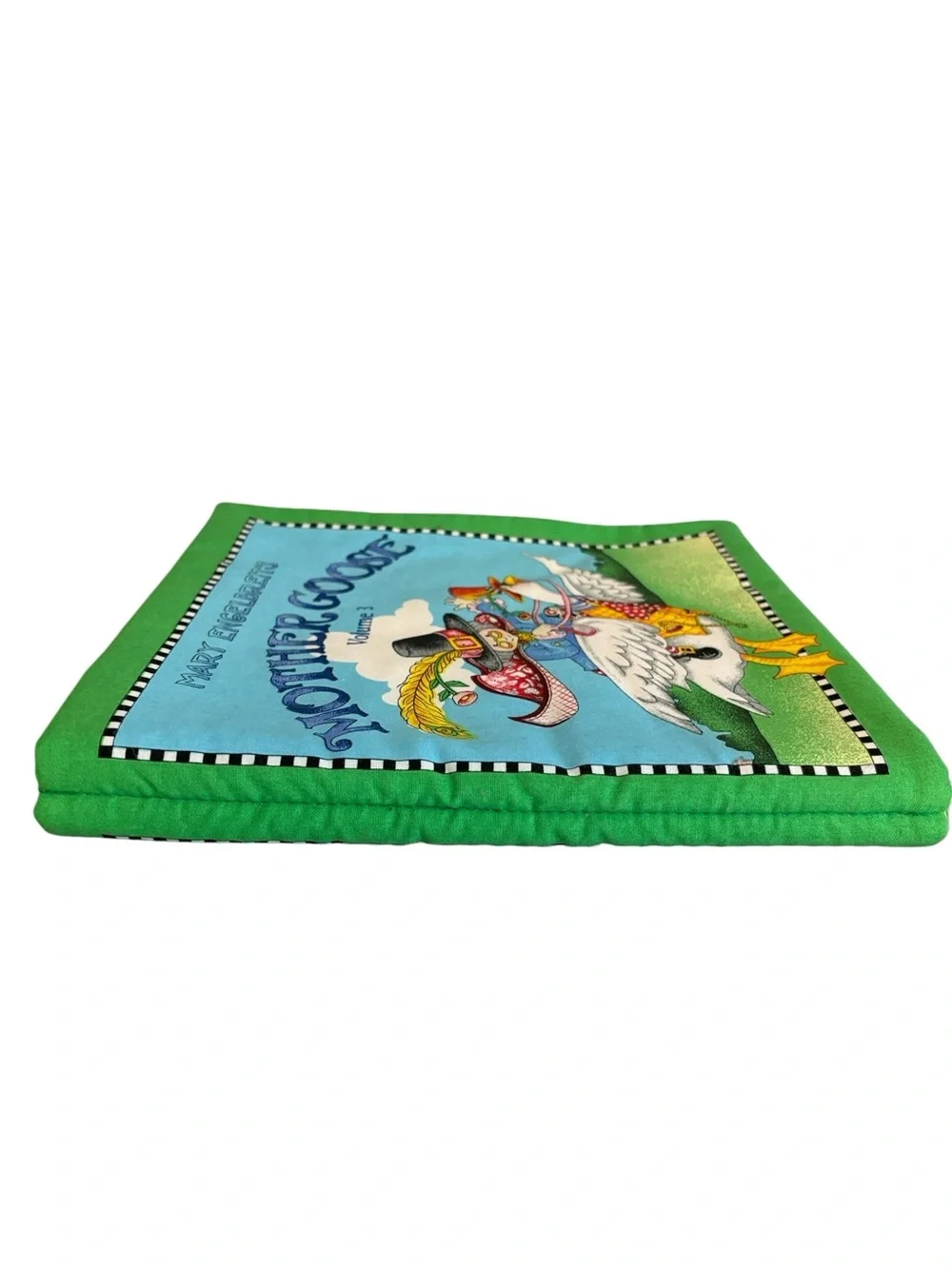 Mary Engelbreit’s Mother Goose Volume 3 Hand-sewn Soft Cloth Book Green Multi